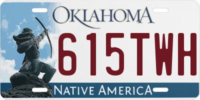 OK license plate 615TWH