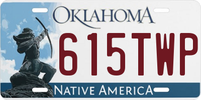 OK license plate 615TWP