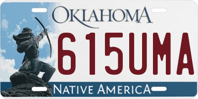 OK license plate 615UMA