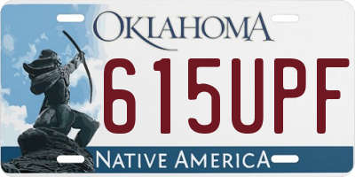 OK license plate 615UPF
