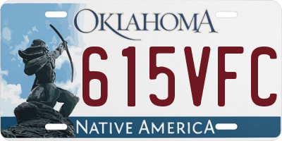 OK license plate 615VFC