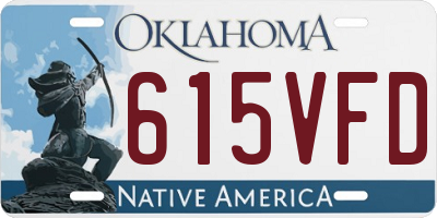 OK license plate 615VFD