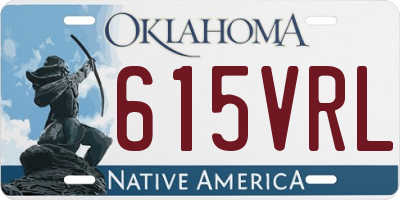 OK license plate 615VRL