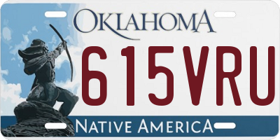 OK license plate 615VRU