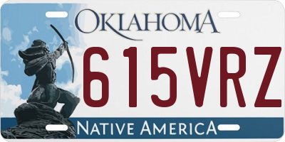 OK license plate 615VRZ