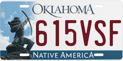 OK license plate 615VSF