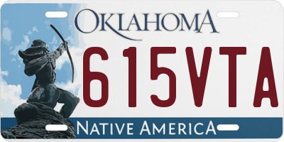 OK license plate 615VTA