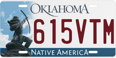 OK license plate 615VTM