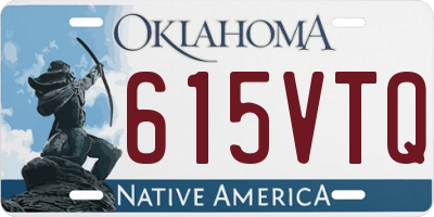 OK license plate 615VTQ