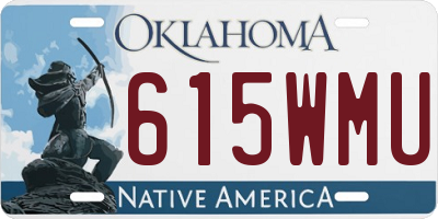 OK license plate 615WMU