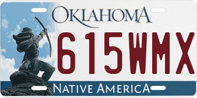 OK license plate 615WMX