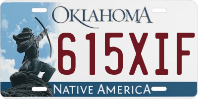 OK license plate 615XIF
