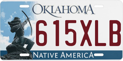 OK license plate 615XLB
