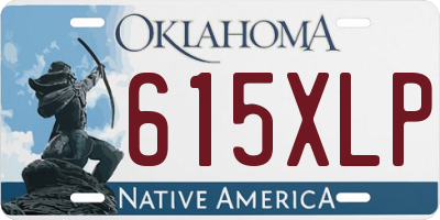 OK license plate 615XLP