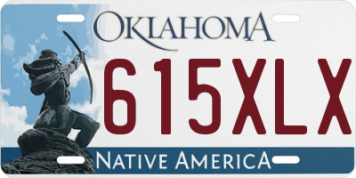 OK license plate 615XLX