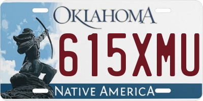 OK license plate 615XMU