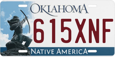 OK license plate 615XNF