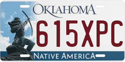 OK license plate 615XPC