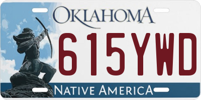 OK license plate 615YWD