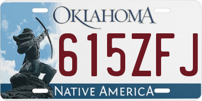 OK license plate 615ZFJ
