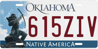 OK license plate 615ZIV