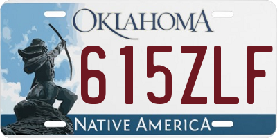 OK license plate 615ZLF