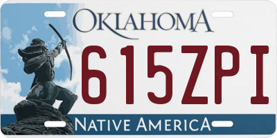OK license plate 615ZPI