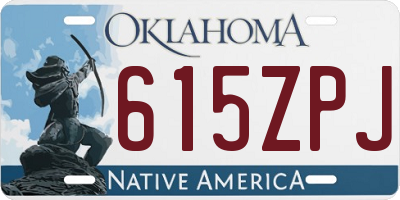 OK license plate 615ZPJ