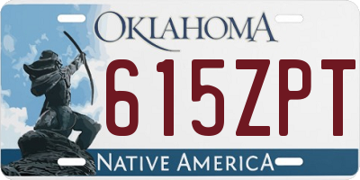 OK license plate 615ZPT