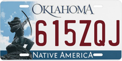 OK license plate 615ZQJ