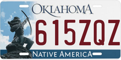 OK license plate 615ZQZ