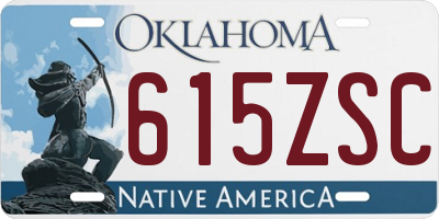 OK license plate 615ZSC