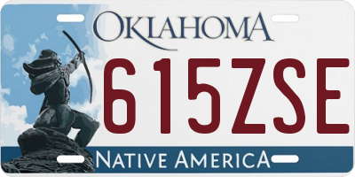 OK license plate 615ZSE