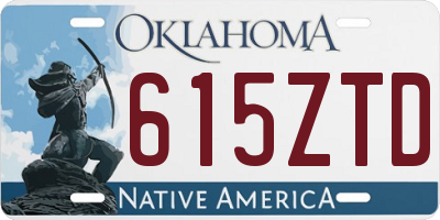 OK license plate 615ZTD