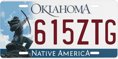 OK license plate 615ZTG