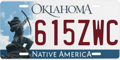 OK license plate 615ZWC