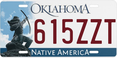 OK license plate 615ZZT