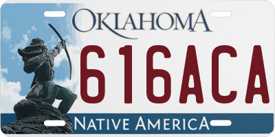 OK license plate 616ACA