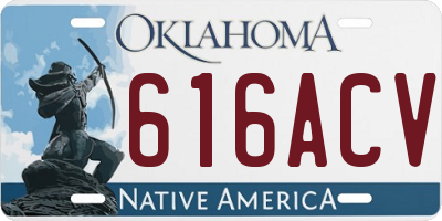 OK license plate 616ACV
