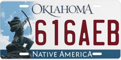 OK license plate 616AEB