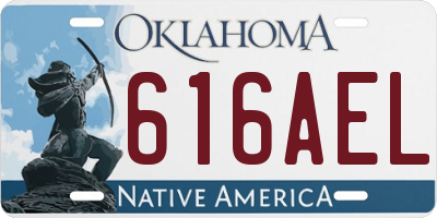 OK license plate 616AEL