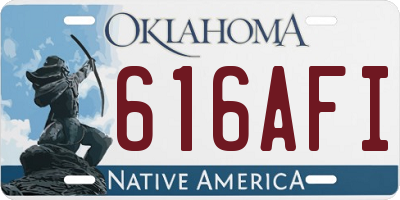 OK license plate 616AFI