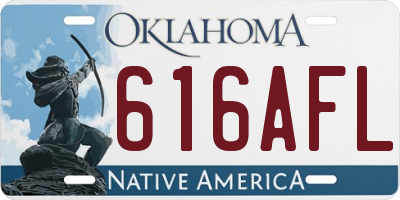 OK license plate 616AFL