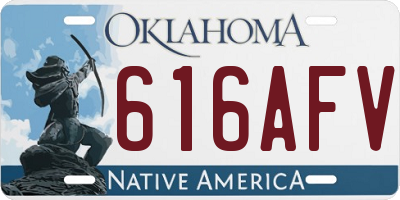 OK license plate 616AFV
