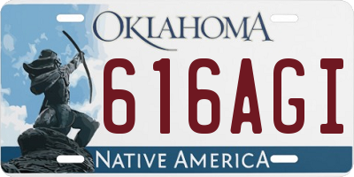 OK license plate 616AGI