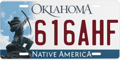 OK license plate 616AHF