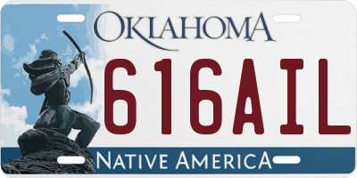 OK license plate 616AIL