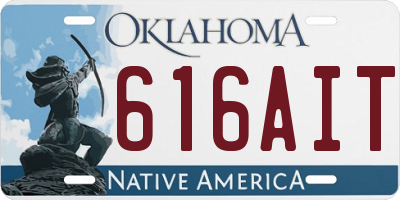 OK license plate 616AIT