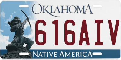 OK license plate 616AIV