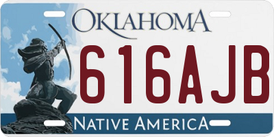 OK license plate 616AJB